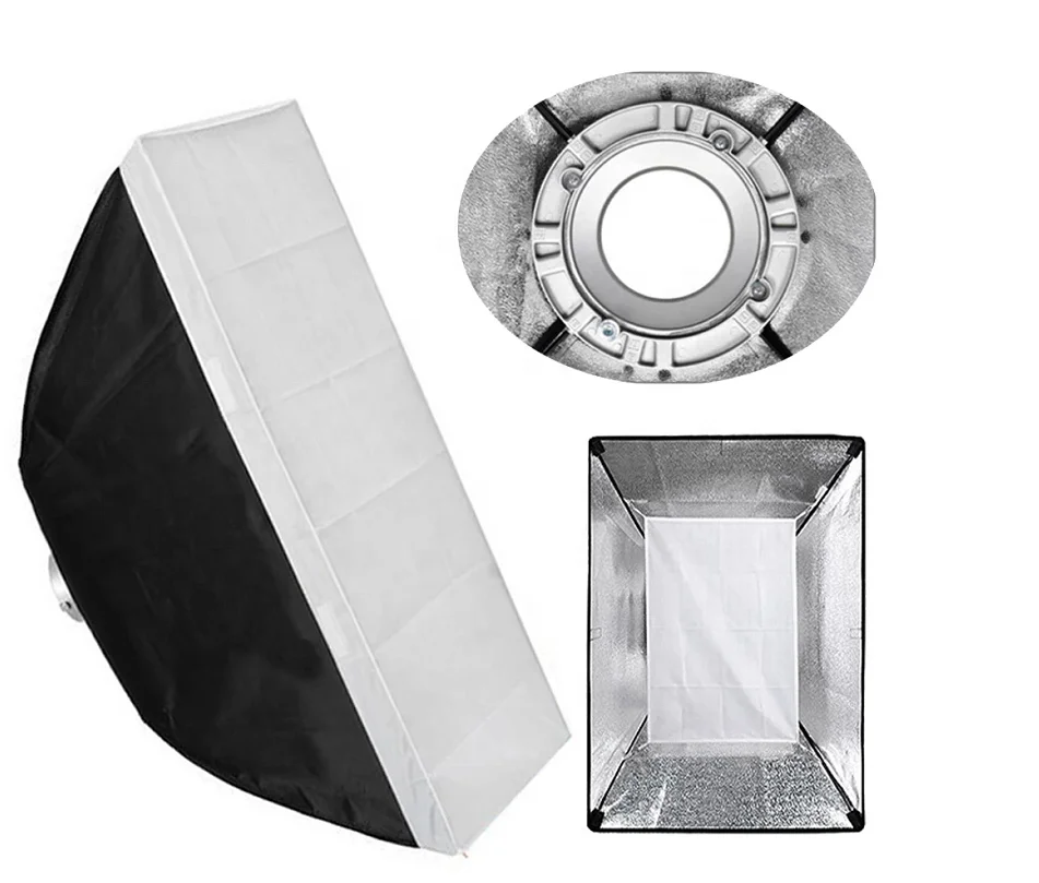Photo Accessories Reflectors Portable Rectangular Softbox with Bowens Mount 60X90cm For Studio Lighting