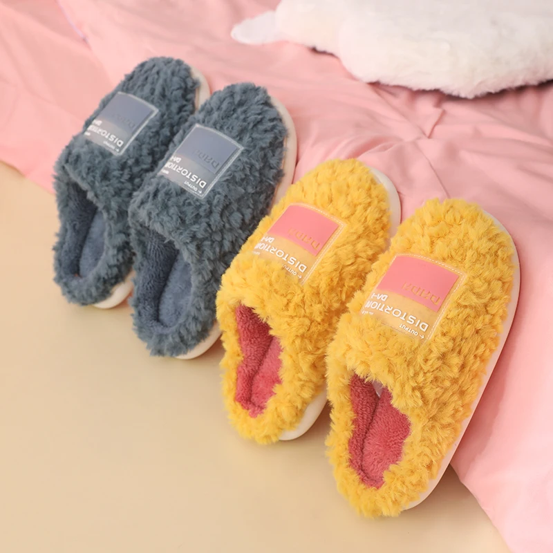 color transparent Series wholesale slippers, home warm slippers, indoor couple slippers - slipper teddy bear slippers