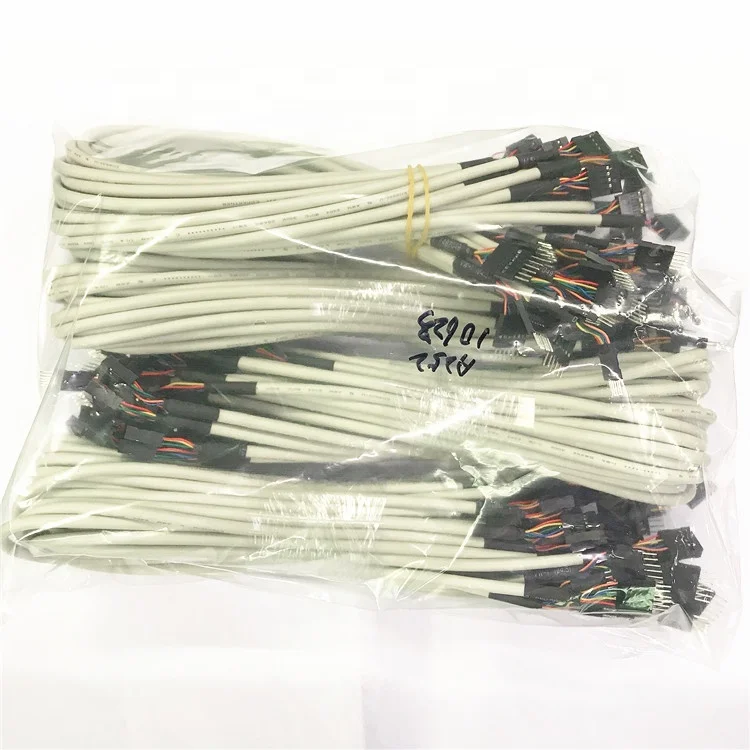 Medical instruments cable 2.54mm 6Pin/10pin futaba/dupont female/male connector with 28awg cable 500mm