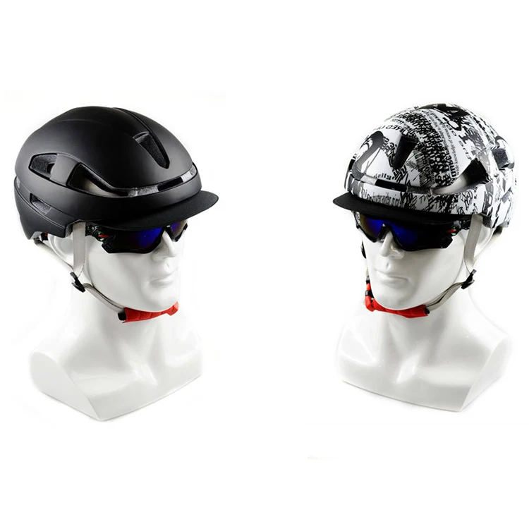 
Top Popular Custom OEM Urban City Cycling bike helmet with cloth brim for Adults Youngster Electric Scooter Helmets 