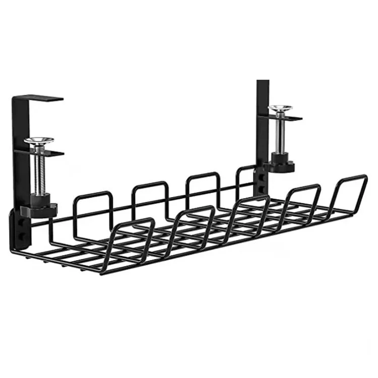 Wire Management Tray Cable Management Rack Desk Cable Tray with Wire Organizer and Desk Cord Organizer