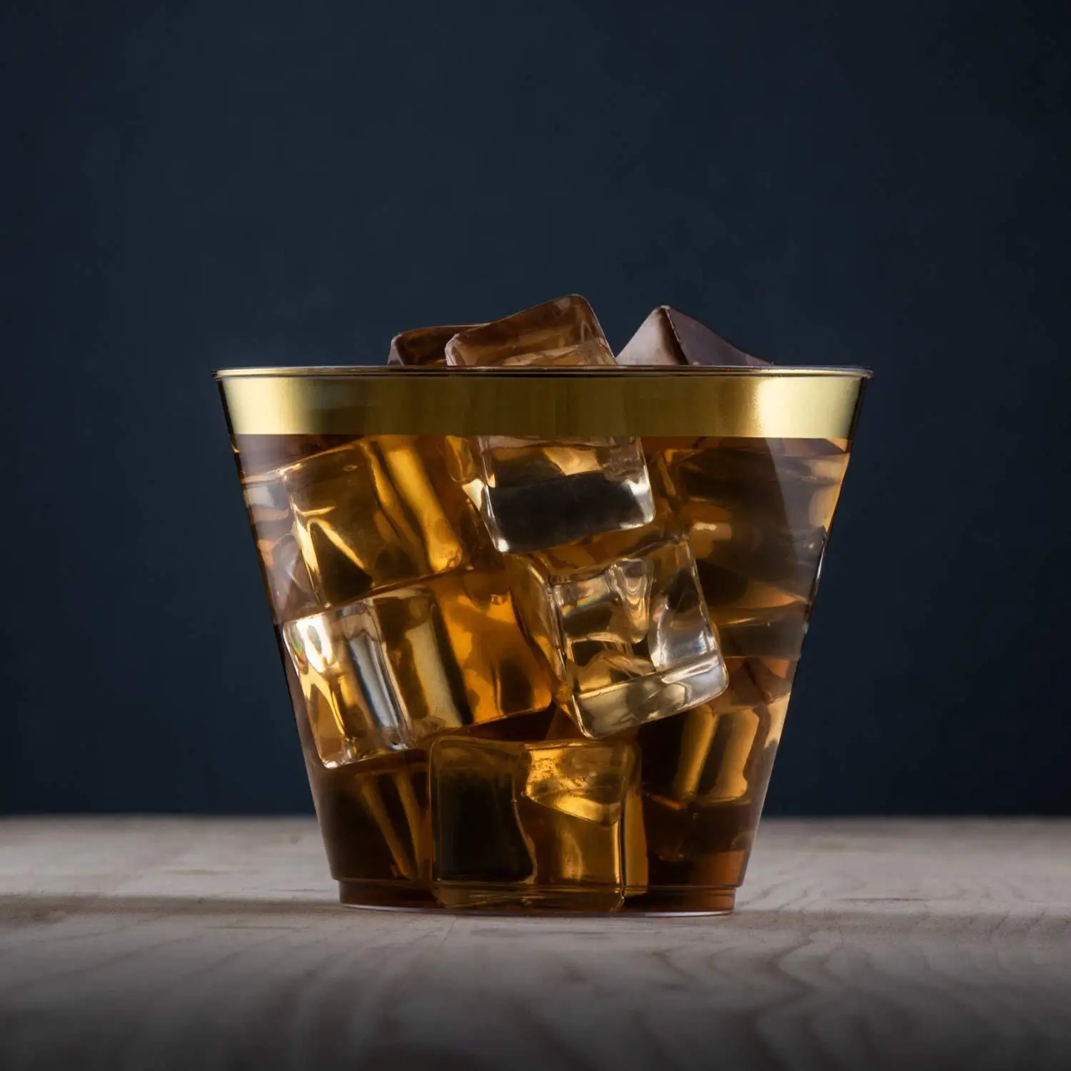 Disposable Plastic Cups 9OZ Mousse Water Drink Dessert Wine Beer Rose Gold Silver PS Disposable Plastic Cups