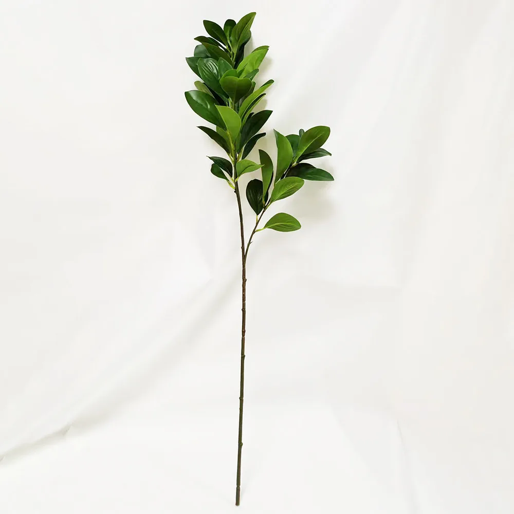 Spring green leaves plants 3D printed garden greenery artificial flower arrangement in vase dark green artificial plants