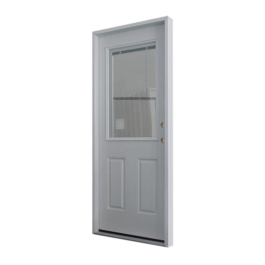 storm door fiberglass door modern designs exterior interior half view glass with mini blinds main door for home