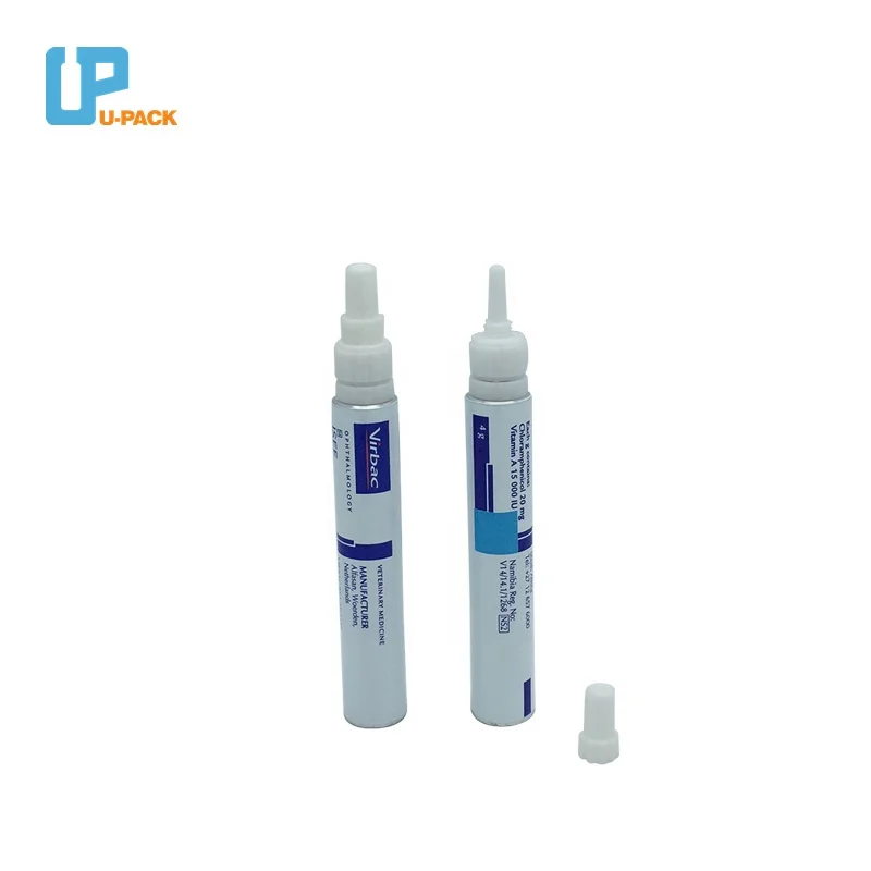 Full Container Pharmaceutical Aluminum Tube Anti-itch Cream Packaging 10g 15g 20g Ointments Medicine Collapsible Tubes