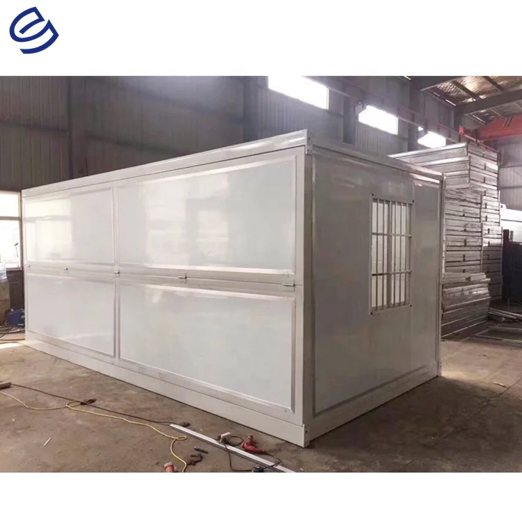 Cheap container house folding homes flat pack mobile 20ft expandable prefabricated light steel home tiny container folding house