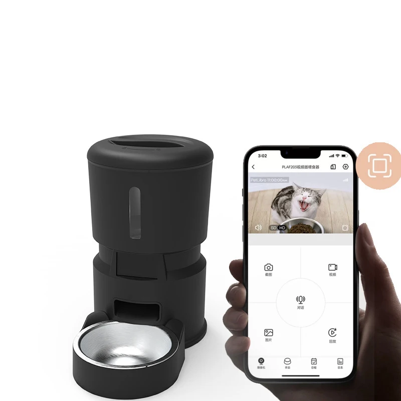 Good Selling Dog Cat Food Promotional Wifi Remote Camera Control 6L Microchip Automatic Smart Pet Feeder