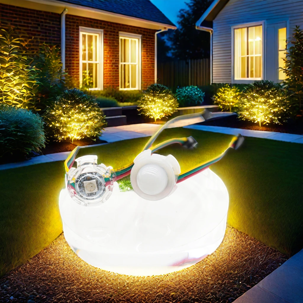 DC5V 20mm Multi-Color LED Pixel Lights IP67 Rating Christmas Decorations Wire Point Lights