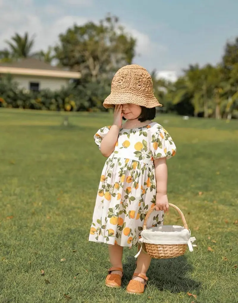 Lemon Print Liberty Floral Printing Fabric Digital prints fabric for kids