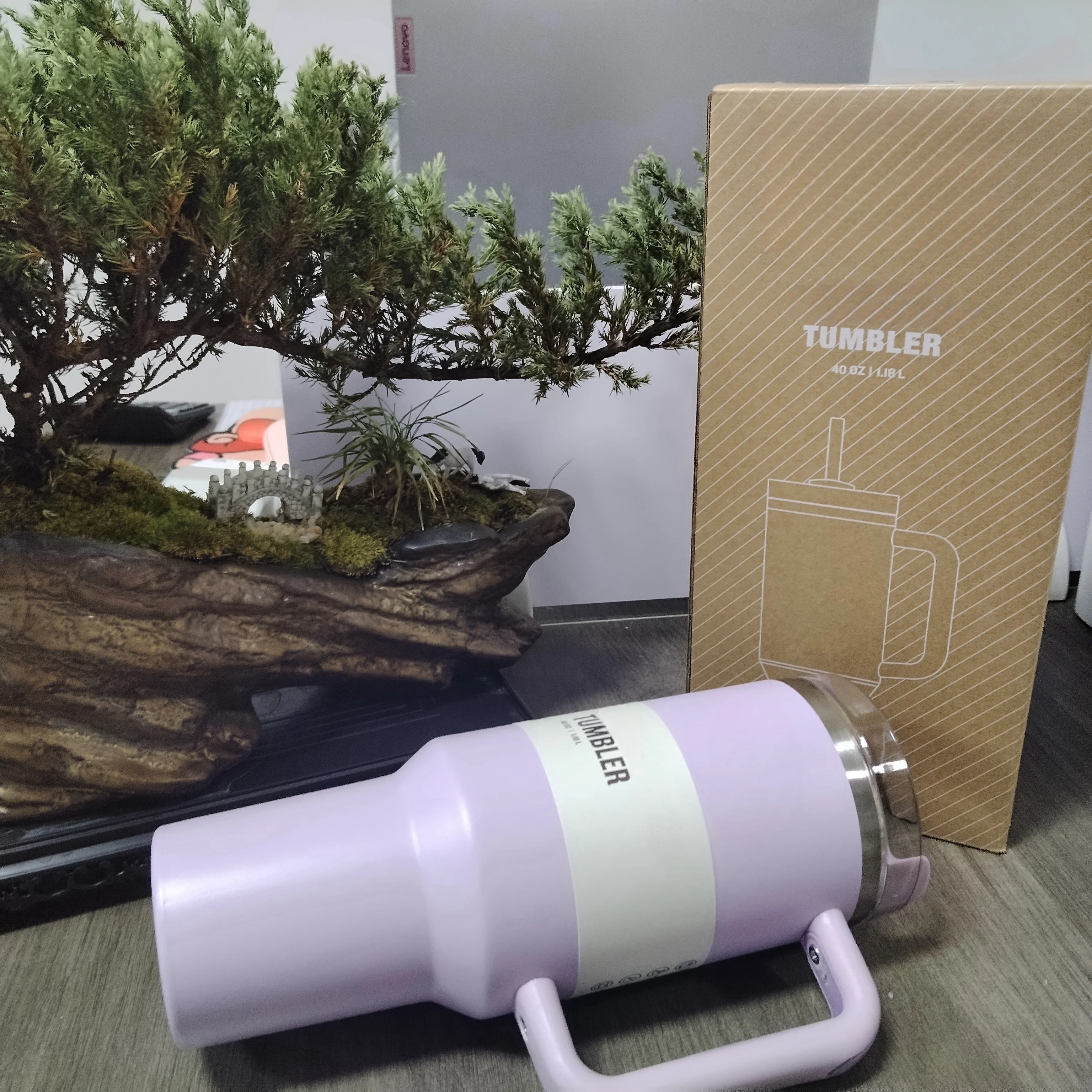 Hot Selling 40oz  Double Wall Stainless Steel Tumbler Cup with Handle Lid Straw Insulated Vacuum Mugs