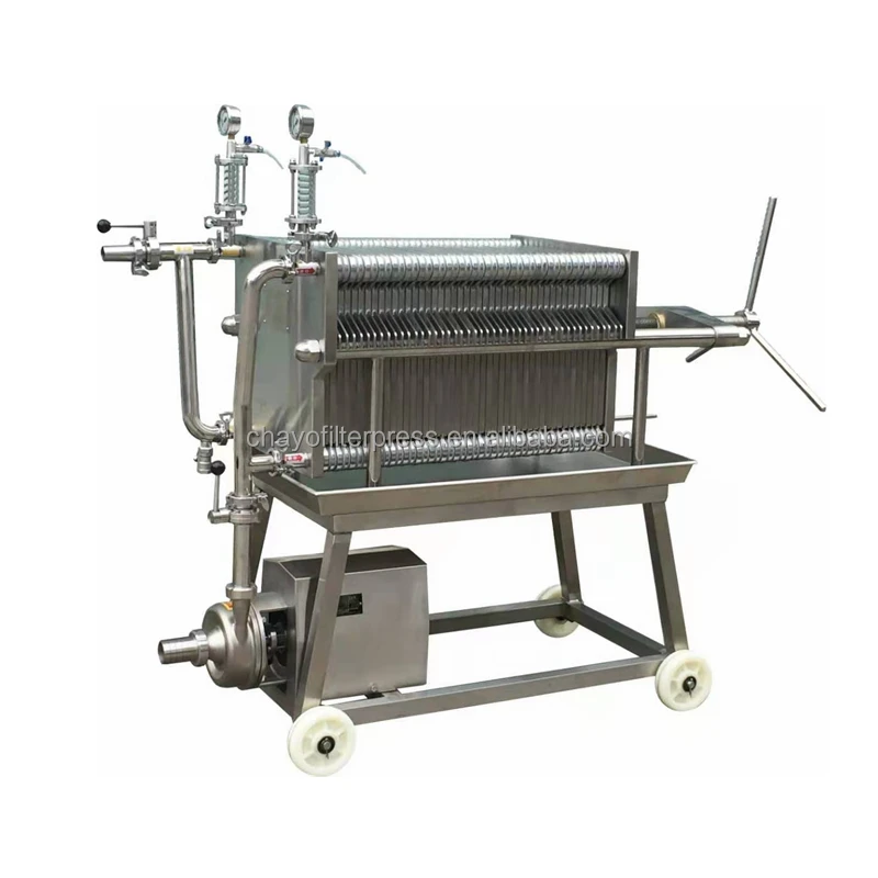Hot Sale Stainless Steel Plate and Frame Filter Press for Kieselguhr Filter Beer