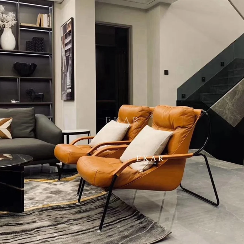 Modern Design Leisure Living Room Home Furniture Accent Imola Arm Chair Single leather lounge leisure chair