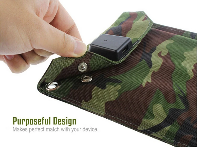 Outdoor solar phone charger backpacking foldable solar charger portable solar panel for tablet and phones