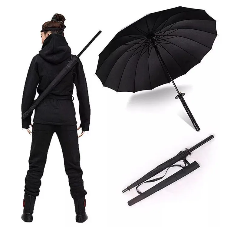 
Japanese Durable 24 Ribs Ninja Katana Umbrella Samurai Sword Handle Umbrella 