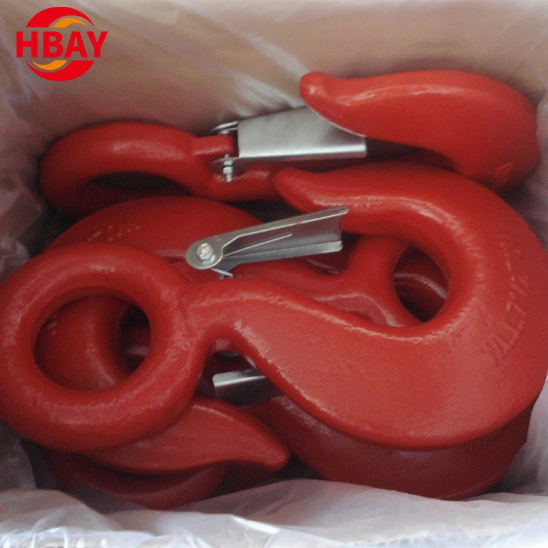 320C Alloy Steel Drop Forged Lifting Eye Hook Safety Latch Industrial Application Heavy Industry Metal/Iron Eye Lifting Hooks