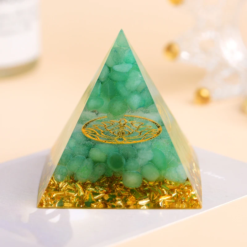 Wholesale Chakra rune Organe Pyramid For Sale Gemstone Pyramid Supplier