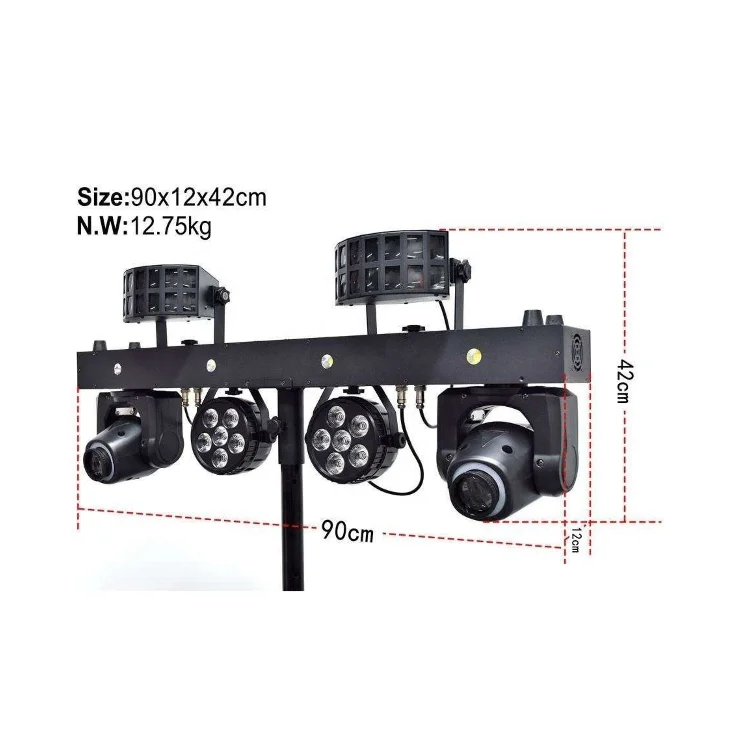 Vorlane Portable Dj Light Disco Set With Stand System Dj Equipment Gig Bar Lighting Move Gigbar Move For Party Wedding Stage