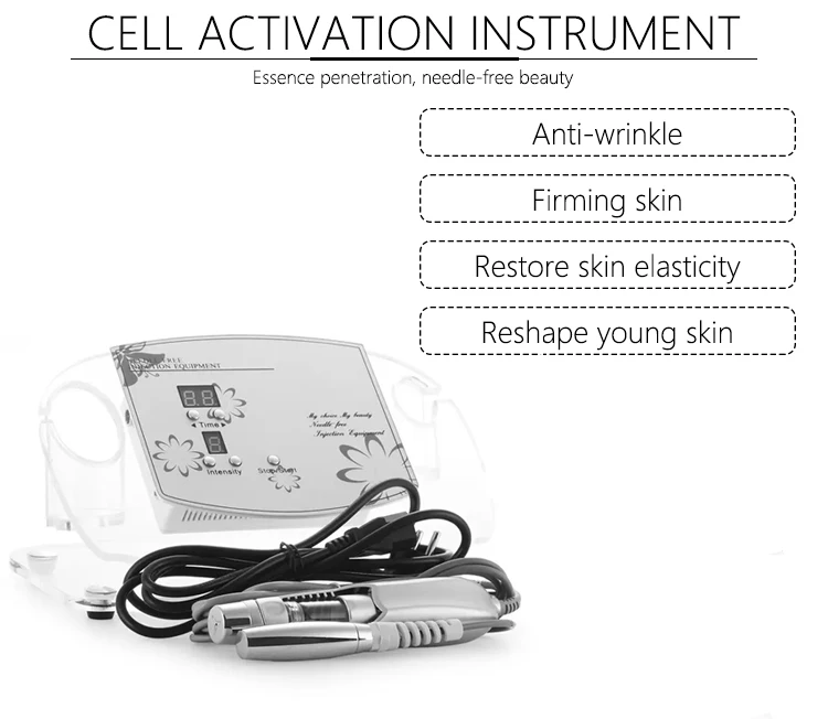 Portable 2 in 1 pistola de mesoterapia no needle mesotherapy machine needleless mesotherapy device