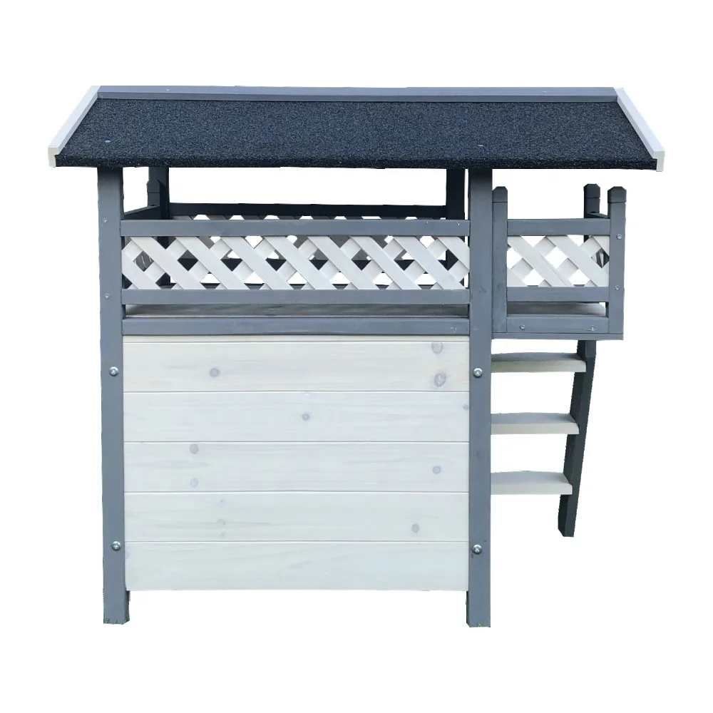 Outdoor wooden cat house Waterproof novelty Shelters commercial modern cheap puppy pet shelter house