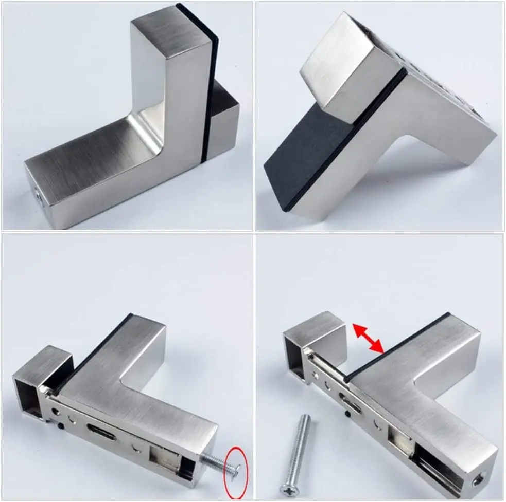 High Quality Zinc Alloy Wall Mounted Adjustable Glass Shelf Support Brackets