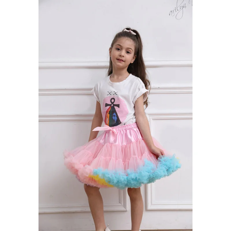 New Toddler Girls Lace Tutu Skirts Fluffy Children Ballet Skirts  Princess Tulle clothes