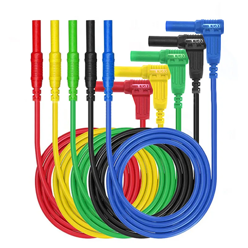 NUELEAD запатентованный никель 5 цветов сверхмощный двойной крокодил зажим тестовый свинцовый зажим набор ПВХ силиконовый кабель