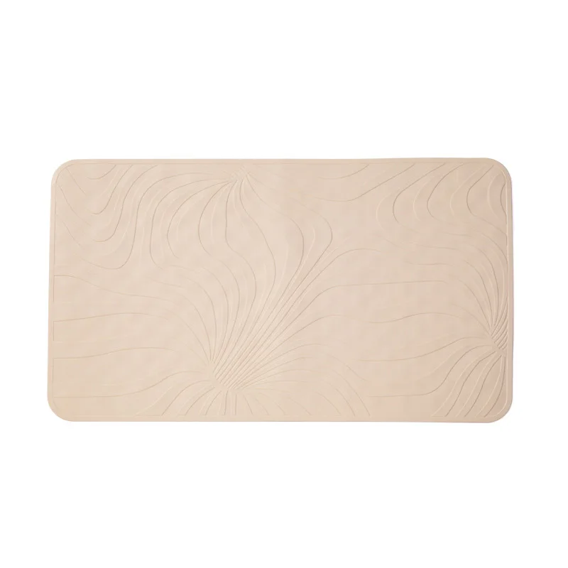 
2021 Square Foldable Home Easy Living Skid Washable Anti Slip Hevea Bath Mat 