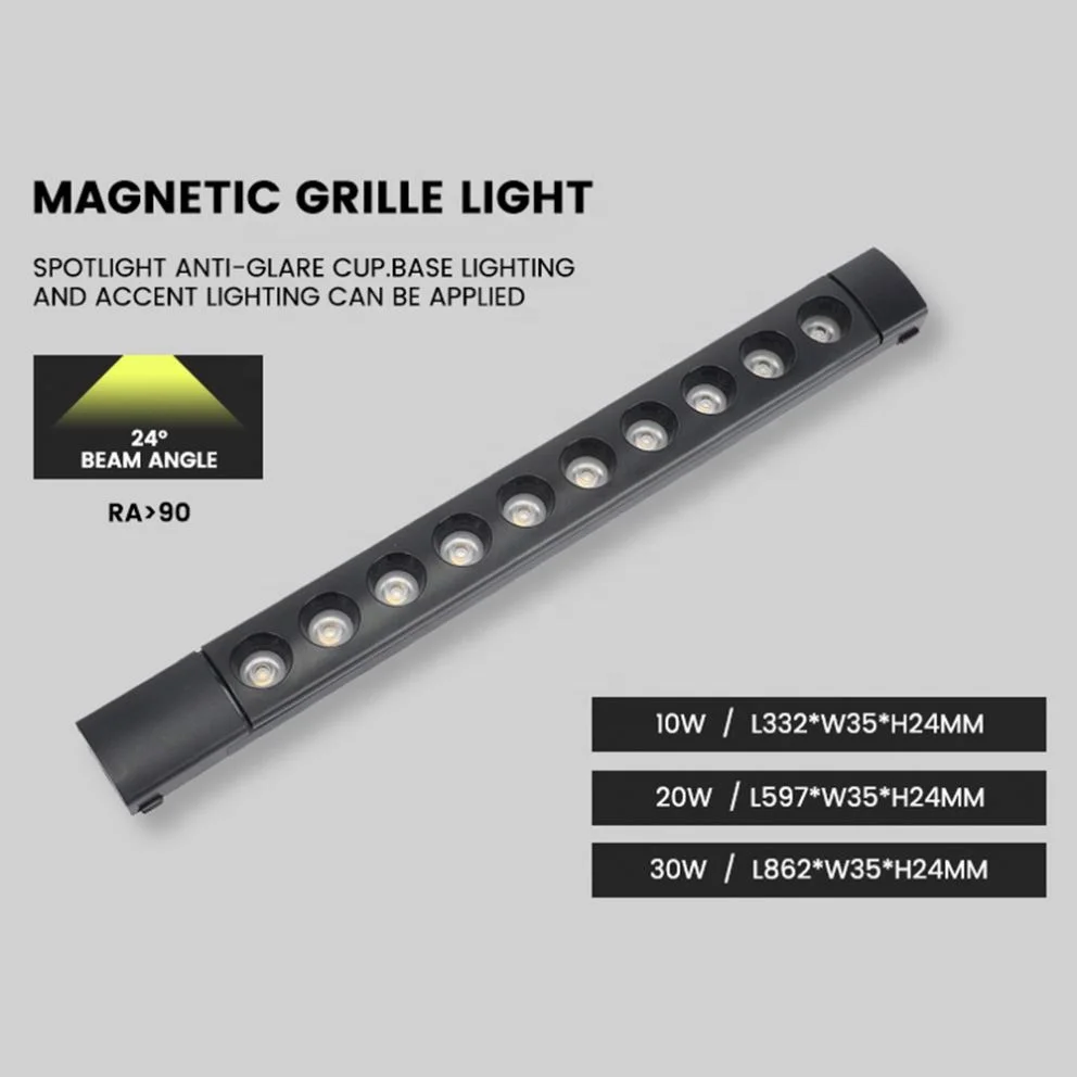 Top Quality Smart Recessed Rail Magnet Tuya Wifi Bluetooth Linear System Grille Light Led Magnetic Track Light