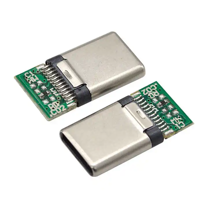 Usb C Type Connector Male 24pin With Pcb Type C Connector Plus