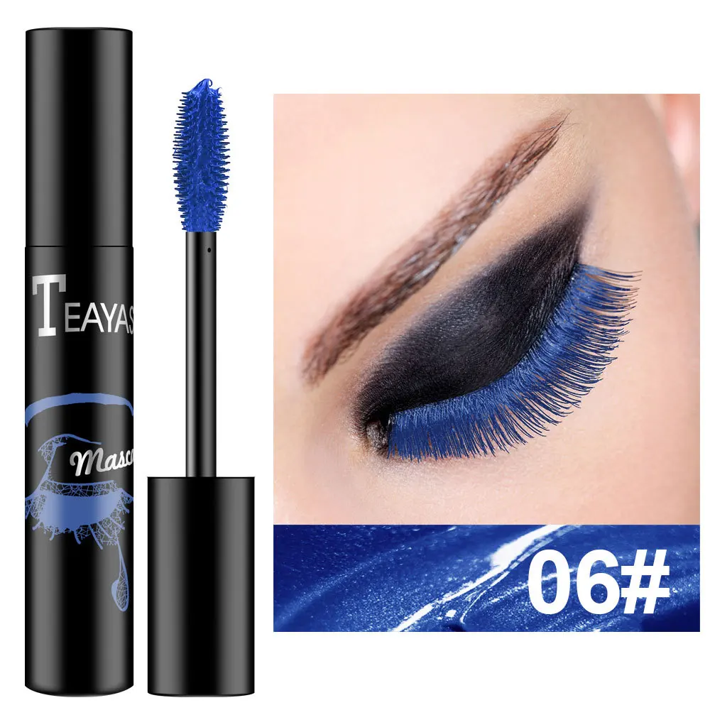 7colors Mascara waterproof long lasting Fast Dry Eyelashes Lengthening thick Curling easy to remove mascara