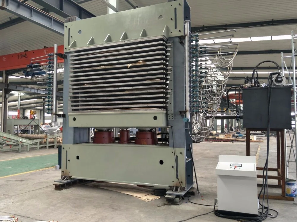 Hanvy HY214*8/8B-10 800 ton 150mm opening Semi Automatic Plywood Film Hot Press
