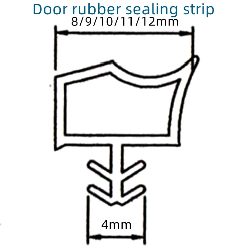 High Elasticity PVC Sealing Strip Width 8 mm -12 mm Rubber Sealing strip for Wooden Doors