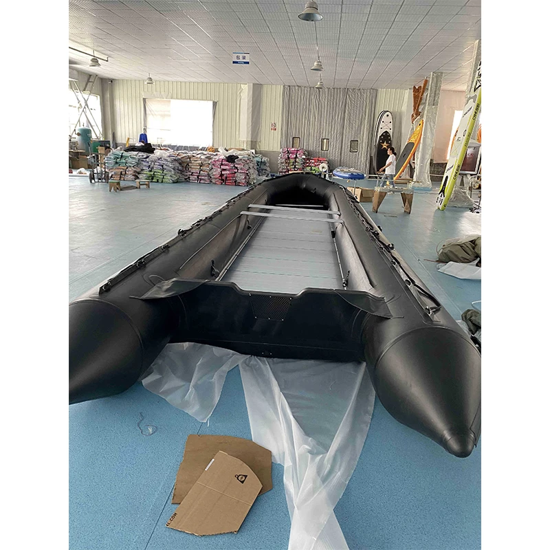 CE 2024 26.2ft Aluminum Floor Inflatable Rubber Pontoon Boat 8m Fishing and Rowing Sport Boat With PVC & Hypalon 1.2mm Thickness