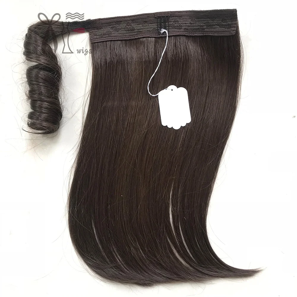 
Wholesale Double Drawn 100% Brazilian Human Remy Hair Easy To Be Used Ponytail Hair Extensions 