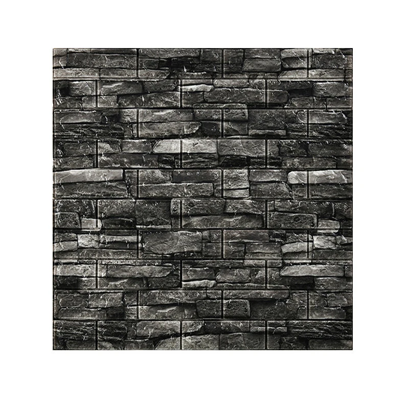 3d wall panel TILE decoration Heat retaining FOAM stone 3d wall panel self adhesive waterproof soft wallpaper
