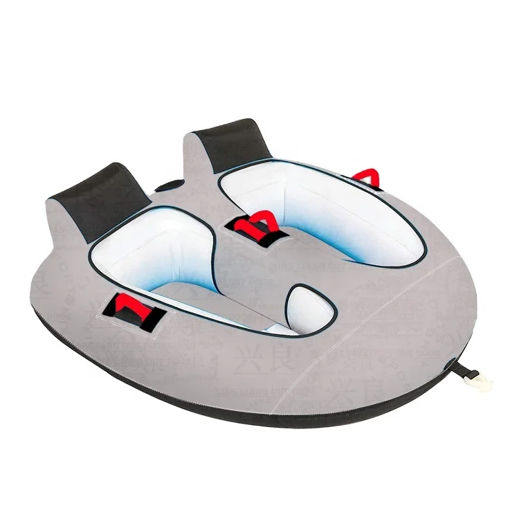 Factory wholesale Customized size and color inflatable 2 person seater boat towable tube water sports outdoor game toys