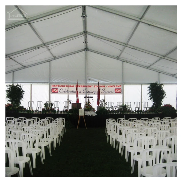 China Factory Exhibition Tent Luxury Big Large Marquee Event Tent Outdoor White Wedding Tent For 100 200 500 People Seats