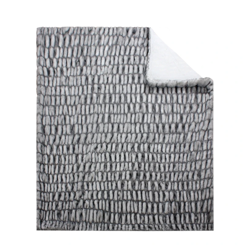 2023 New Innovations Custom Soft Cozy Rabbit Fleece Faux Fur Throw Blanket With High Quality
