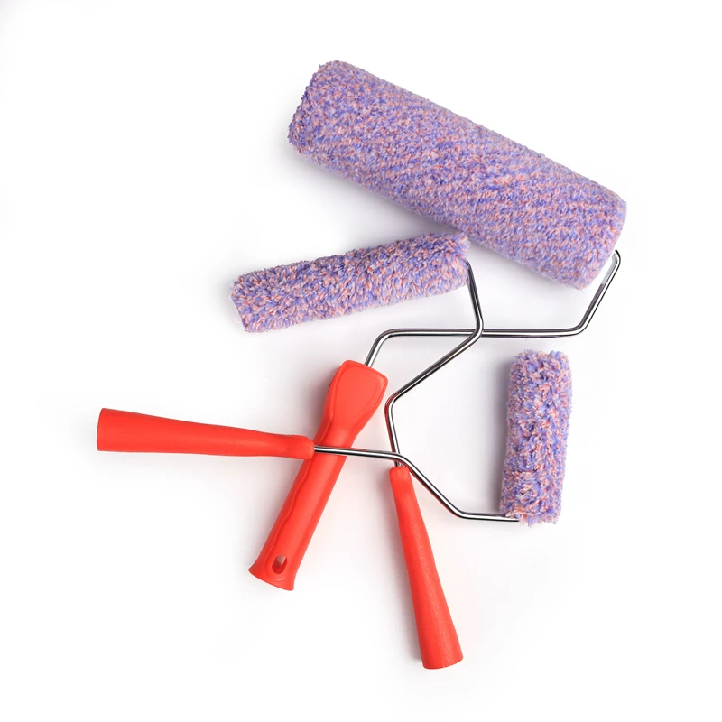 multiple sizes designer paint rollers red handle wall painting