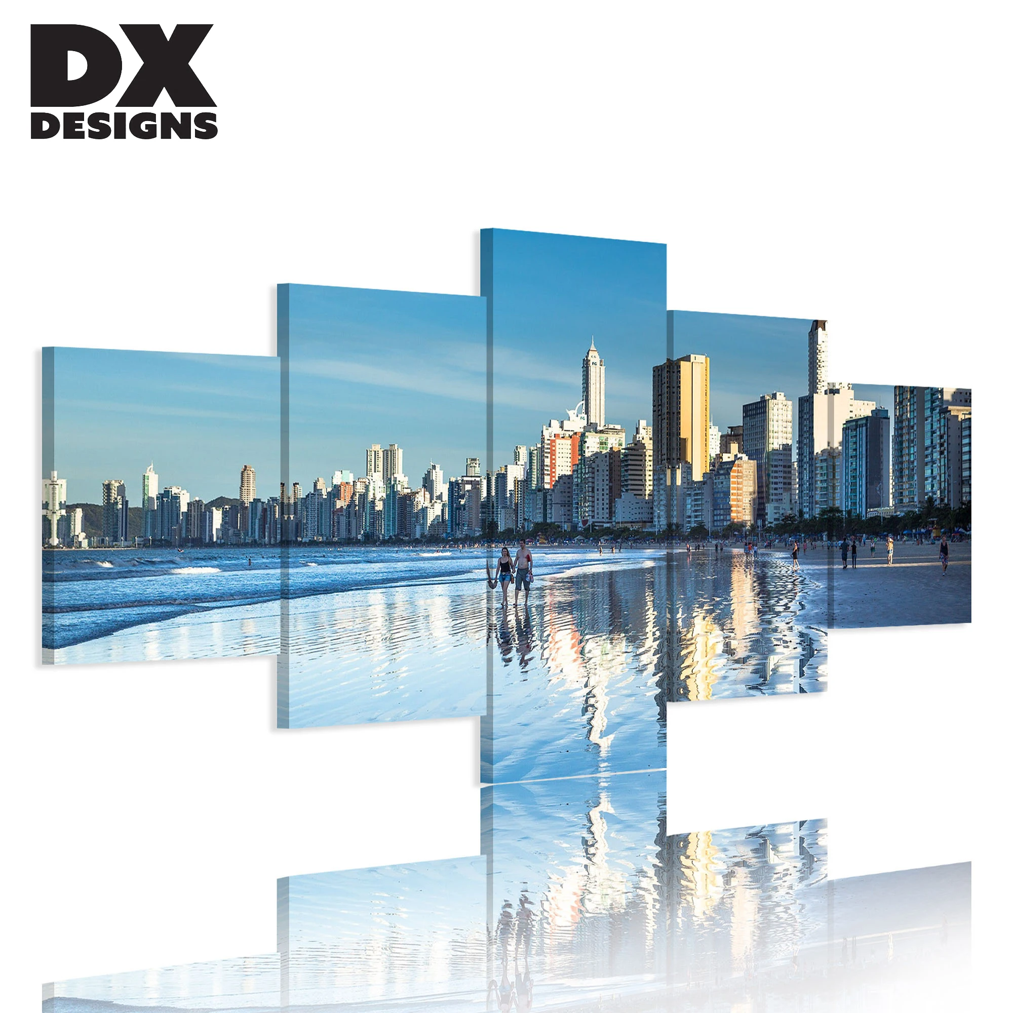 Custom Canvas Printing 5 Piece Landscape Painting Wall Painting Decor Print Art