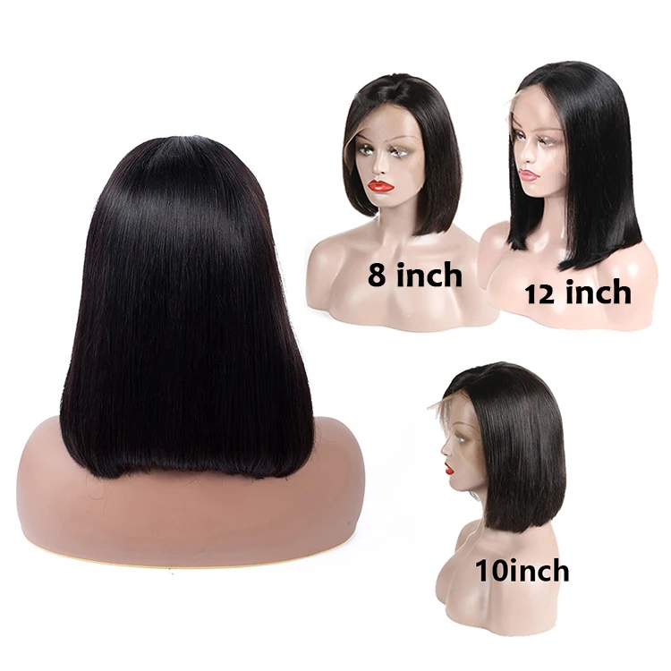 Парики на сетке фронта Боб парики из человеческих волос бразильские волосы 13*4 парик спереди 100% человеческие короткий