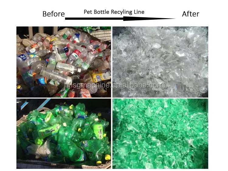 Waste Plastic Hdpe Pet Bottle Flakes Crushing Recycling Washing Plant Equipment Machine Line Price For Recycle