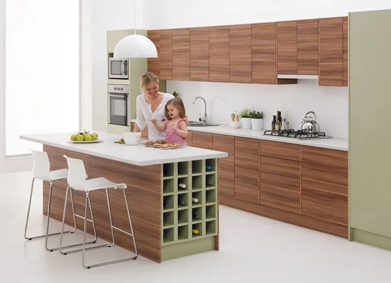 
VAPSINT customized commercial flat pack melamine kitchen cabinet 
