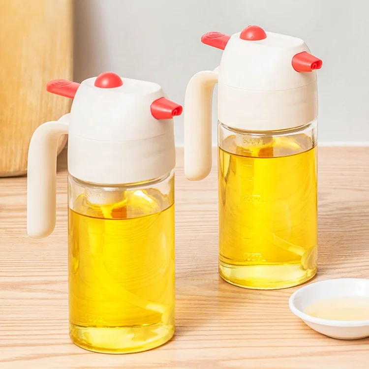500ML Auto Flip Olive Oil Dispenser Bottle Oil And Vinager Dispenser For Cooking Glass Oil Dispenser