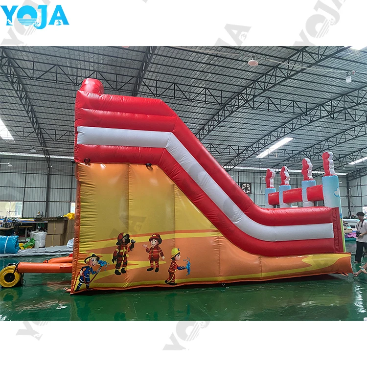 Bouncy castle fire engine with slide 6.2X3.7M bouncing castle inflatable outdoor with blower for kids