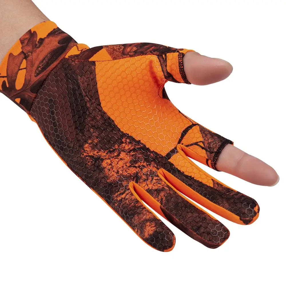 2020 new style fishing gloves men women sun UV protection fingerless camo camou 2 cut fingers cycling gloves breathable