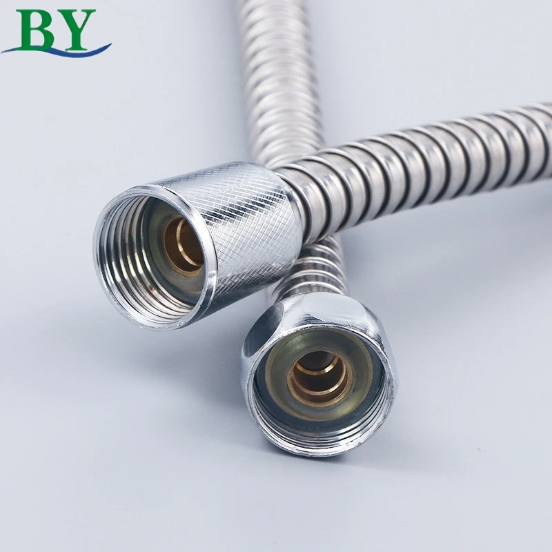 Stainless Steel Shower Hose Custom Length Shower Tube Nozzle Bathroom Pipe Double Buckle Hose