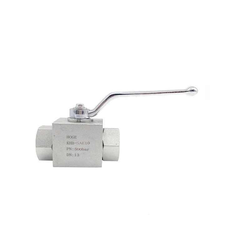 KHB -SAE6  J514 UN/UNF threaded stainless steel 2 way hydraulic high pressure ball valve 1/4-1 1/2