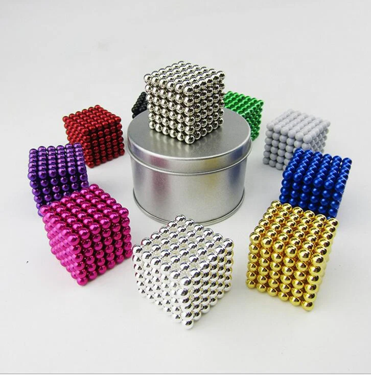 2021 Hot sale 5mm Green Neodymium Magnet ball Cube 216 pcs BuckBall blocks magnetic balls Fidget Educational Toy