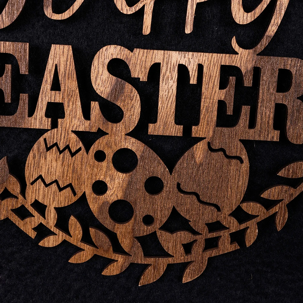 Customize Creative Home Decor Wooden Decorative Flowers and Wreaths Easter Decoration